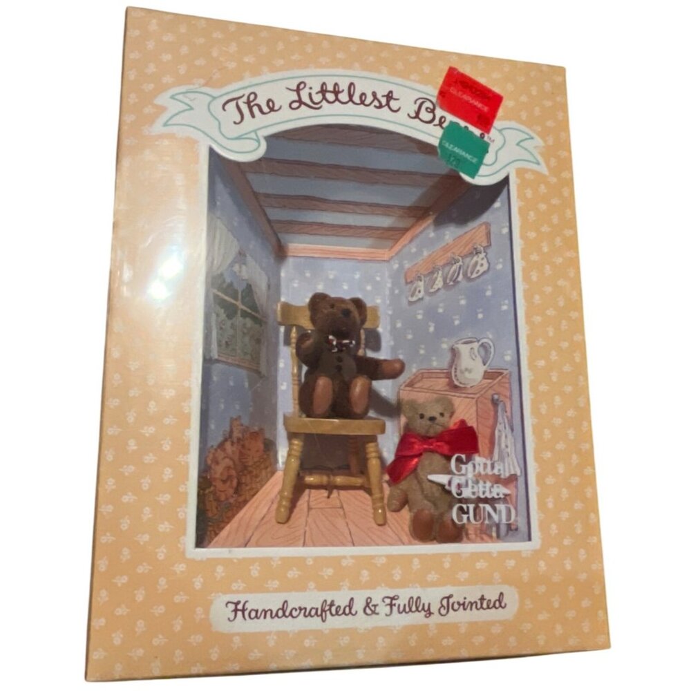 Littlest Bears 7022 Grandpa & Grandson Handcrafted Miniature GUND Collectible